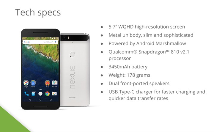 Διαρροή, φανερώνει όλα τα τεχνικά χαρακτηριστικά του Nexus 6P της Huawei