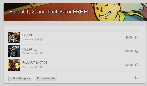 Fallout, Fallout 2 και Fallout Tactics δωρεάν από το GOG.com