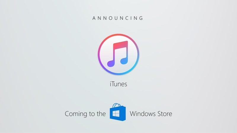 Δεν θα κυκλοφορήσει φέτος το iTunes στο Microsoft Store