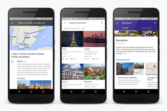 Το Google Destinations διευκολύνει την οργάνωση διακοπών μέσω φορητής συσκευής