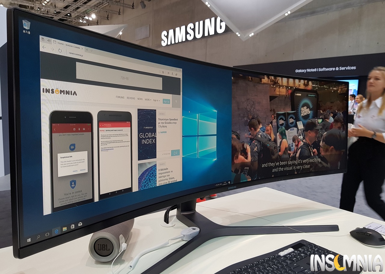 Ιδιαίτερα εντυπωσιακό το Samsung 49" CHG90 QLED Gaming Monitor με αναλογία πλευρών 32:9