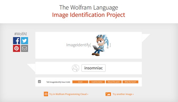 Image Identify, εργαλείο αναγνώρισης περιεχομένου φωτογραφιών από τη Wolfram