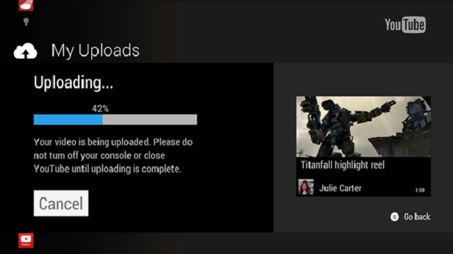 Διαμοιρασμός gameplay video στο YouTube απευθείας από το Xbox One