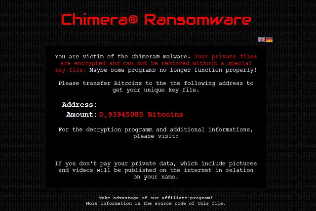 Οι κυβερνοεγκληματίες πίσω από το ransomware Chimera σας καλούν να εκμεταλλευτείτε το… “affiliate program” τους