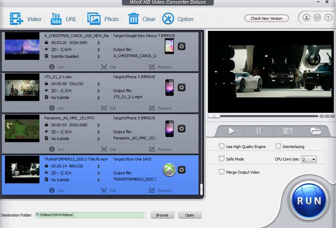 Δωρεάν μετατροπή βίντεο για iPhone, iPad Air, Android, PC και Mac με το WinX HD Video Converter