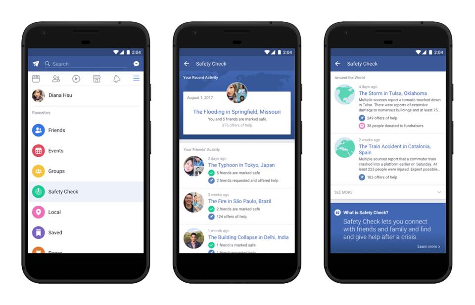 Facebook: Πιο εύκολη η χρήση του Safety Check σε καταστροφές και τρομοκρατικά χτυπήματα