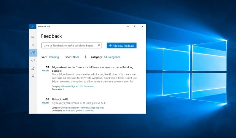 Το Feedback Hub των Windows 10 "ακούει" τα παράπονα σας