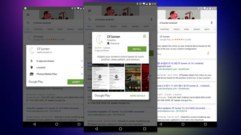 Εγκατάσταση Android εφαρμογών από το Google Search app, χωρίς μετάβαση στο Play Store