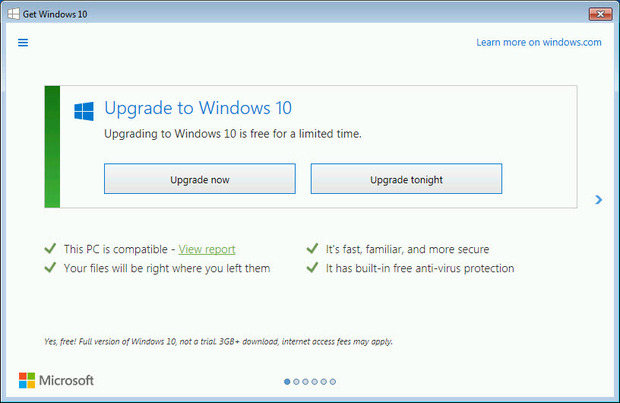 Παρελθόν θα αποτελέσουν από τις 29 Ιουλίου τα μηνύματα δωρεάν αναβάθμισης σε Windows 10