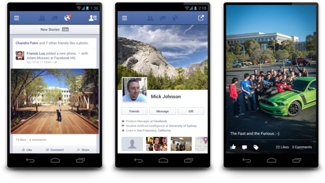 Διαθέσιμο το Facebook 2.0 για Android με γρηγορότερη φόρτωση περιεχομένου