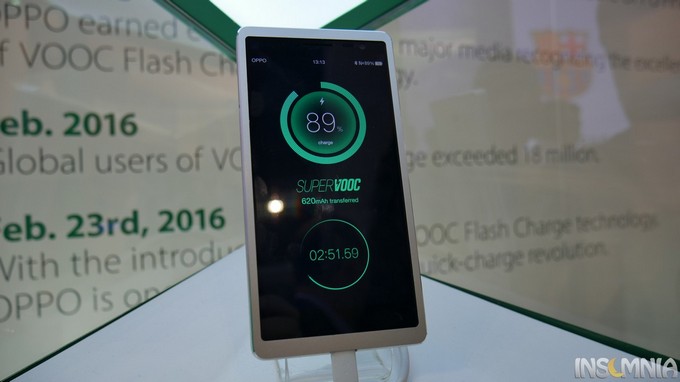 Η τεχνολογία Super Vooc της Oppo υπόσχεται φόρτιση μπαταρίας σε 15 λεπτά (video)