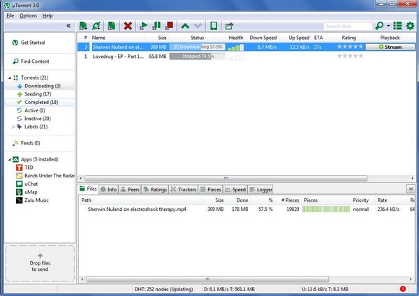 μTorrent 3.0 με streaming κατά το κατέβασμα και άλλα νέα χαρακτηριστικά