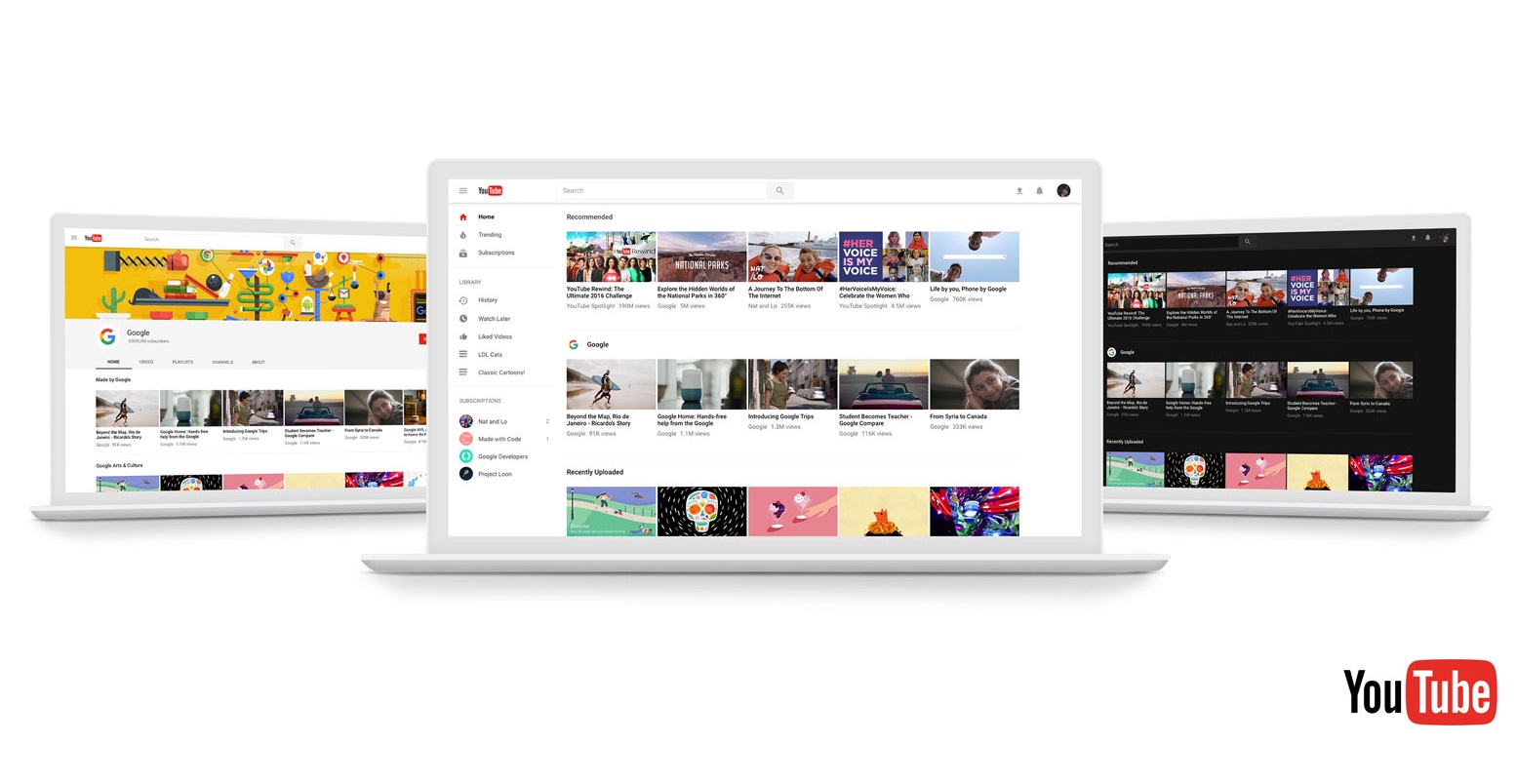 Το YouTube ανανεώνεται εμφανισιακά και δίνει ακόμα μεγαλύτερη έμφαση στο περιεχόμενο