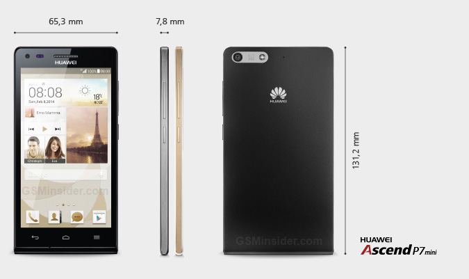 H Huawei ανακοίνωσε το νέο Ascend P7 mini