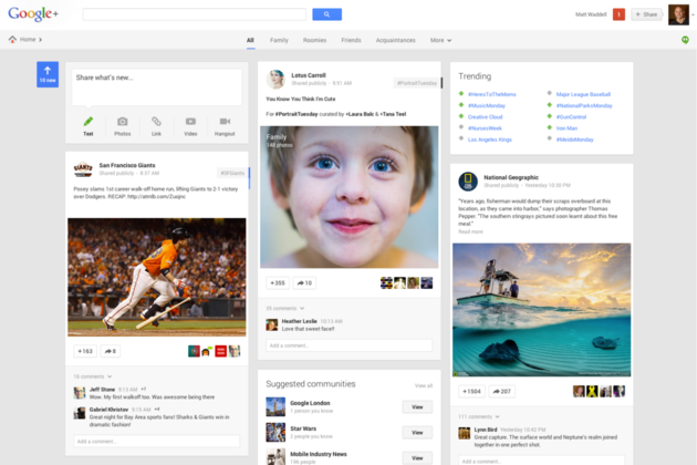 Google Plus: Πλήρης αλλαγή εμφάνισης του stream και εργαλεία επεξεργασίας φωτογραφιών