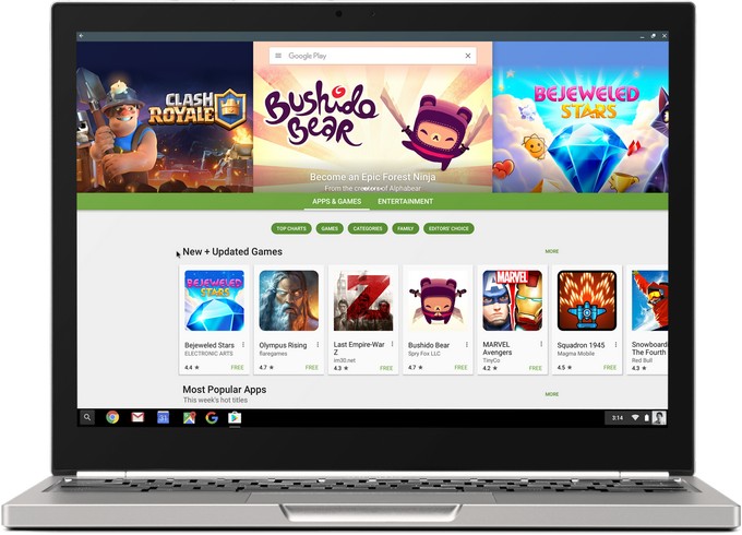 To Google Play Store του Android έρχεται επίσημα και στα Chromebooks