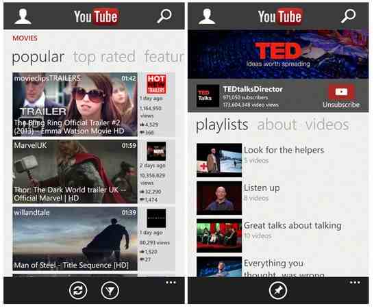 H Microsoft επιστρέφει την εφαρμογή του YouTube για WP, στη mobile έκδοση