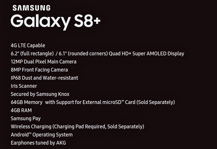 Σύμφωνα με φήμες το Samsung Galaxy S8+ θα έχει οθόνη 6,2 ιντσών Quad HD+