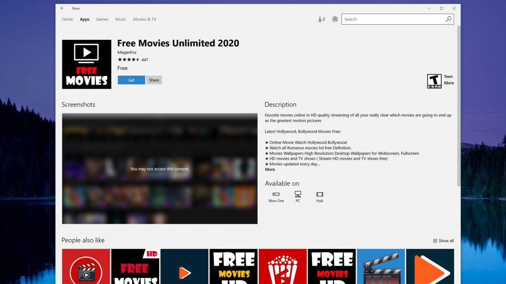 Αρκετές εφαρμογές στο Windows Store για την παρακολούθηση “πειρατικών” ταινιών και σειρών
