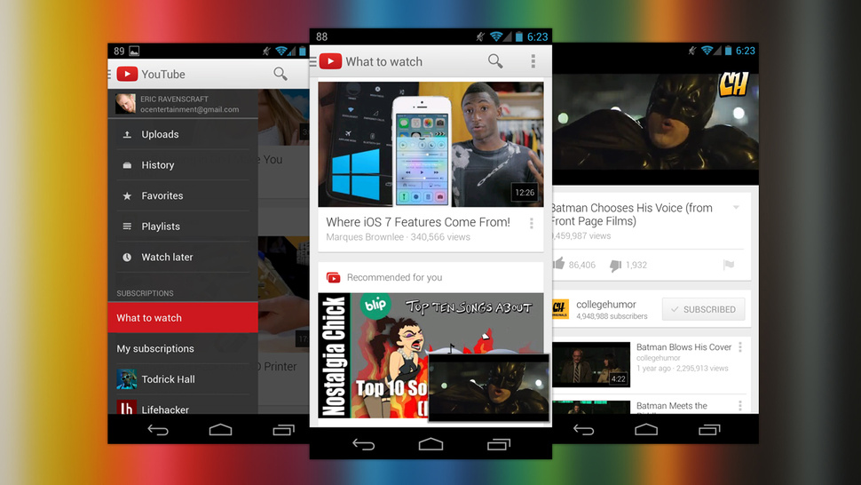 Η Google ανασχεδιάζει την εφαρμογή του YouTube στο Android και στο iOS