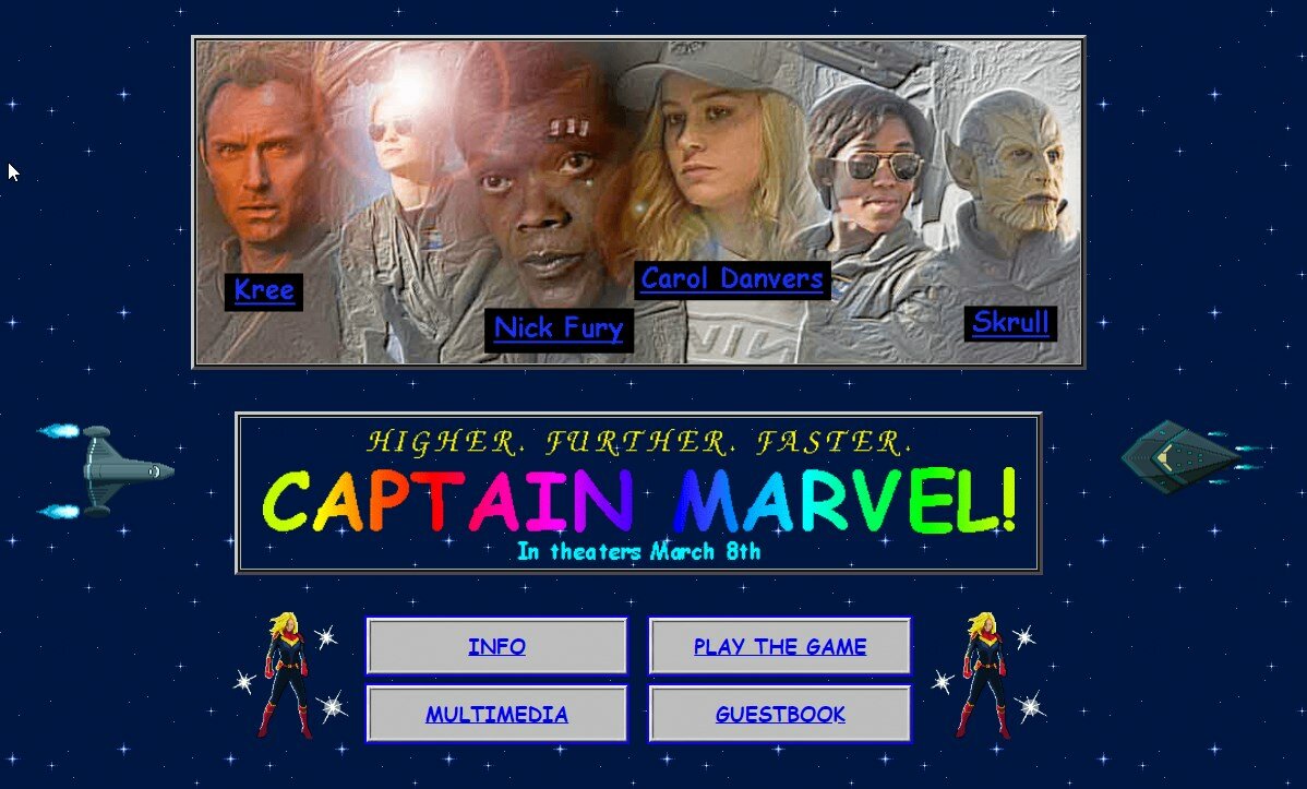 Η επίσημη ιστοσελίδα της ταινίας Captain Marvel έρχεται από το παρελθόν