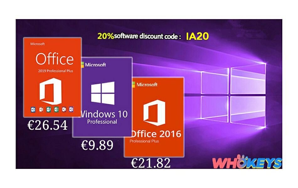 Προσφορές σε Windows 10 και Office από Whokeys.com