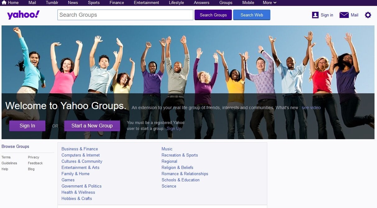 Η εταιρεία Yahoo κλείνει την ιστοσελίδα Groups και διαγράφει όλο το περιεχόμενο της