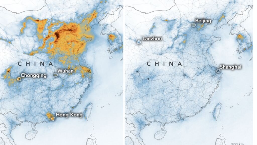 Η ατμοσφαιρική ρύπανση στην Κίνα μειώθηκε λόγω του κορωνοϊού