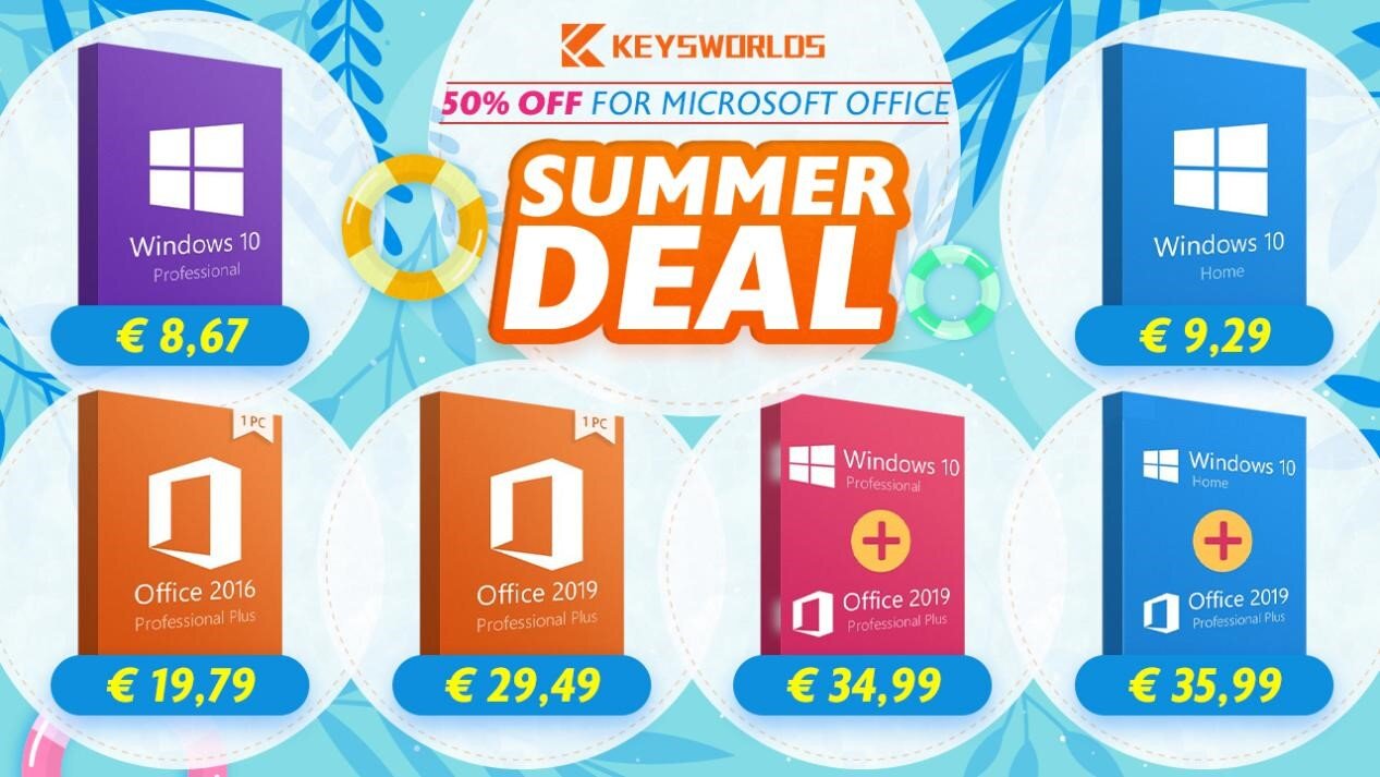 Summer Sales: Windows 10 keys και όλα τα Microsoft apps με 50% έκπτωση