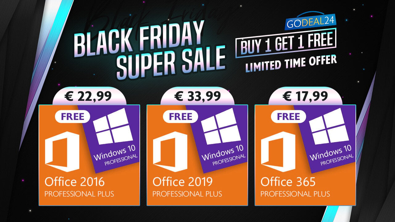 Black Friday Super Sale: αυθεντικά Windows 10  keys 1+1 δώρο
