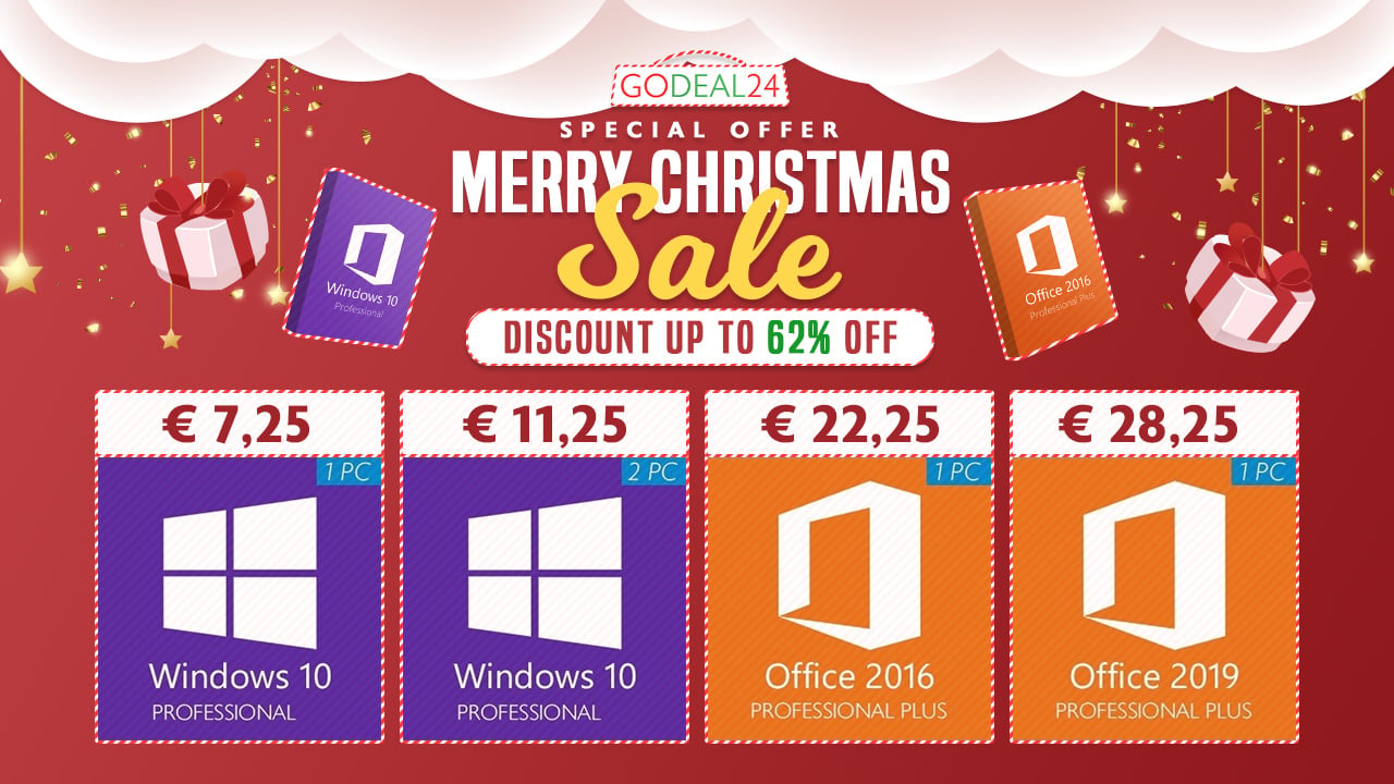 Χριστουγεννιάτικες Προσφορές για Αγορά Λογισμικού! Windows 10 Pro με 7.25€, Office 2019 Pro με 28.25€ κ.α