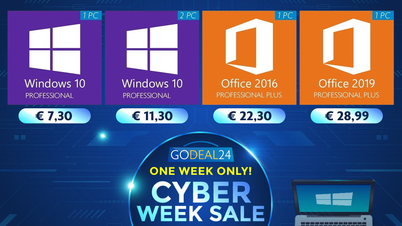 2020 Cyber Week προσφορές με εκπτώσεις έως 95% : Aποκτήστε τα Windows 10 στα 7.30€