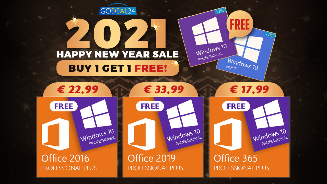 2021 Super Sales: αυθεντικά Windows 10 keys/Office με 1+1 δώρο