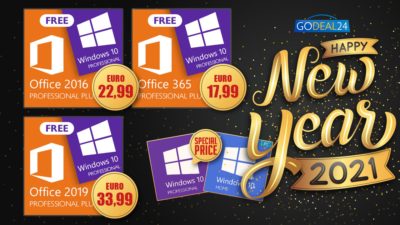Best New Year Sales: αυθεντικά Windows 10 keys/Office με 1+1 δώρο