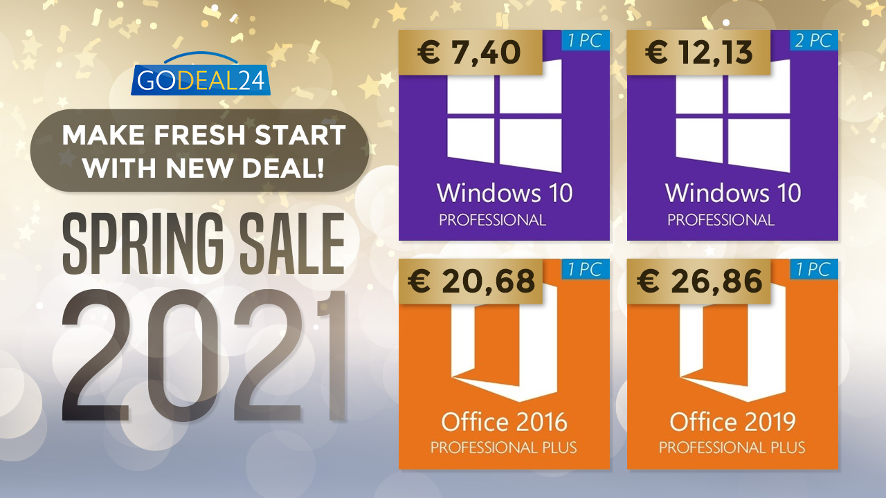 Godeal24.com: Αυθεντικά Windows 10 keys από €7.40