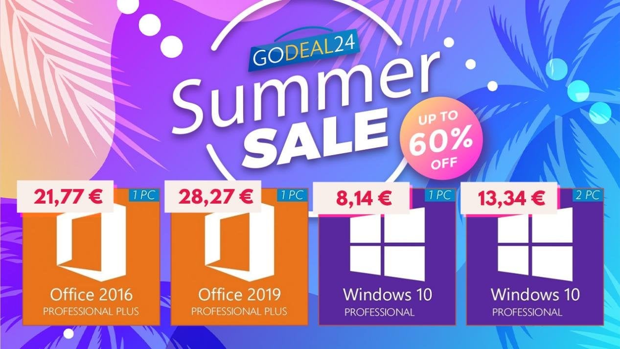 Summer Sales στο GoDeal24: Office, Windows 10 keys σχεδόν… τσάμπα!