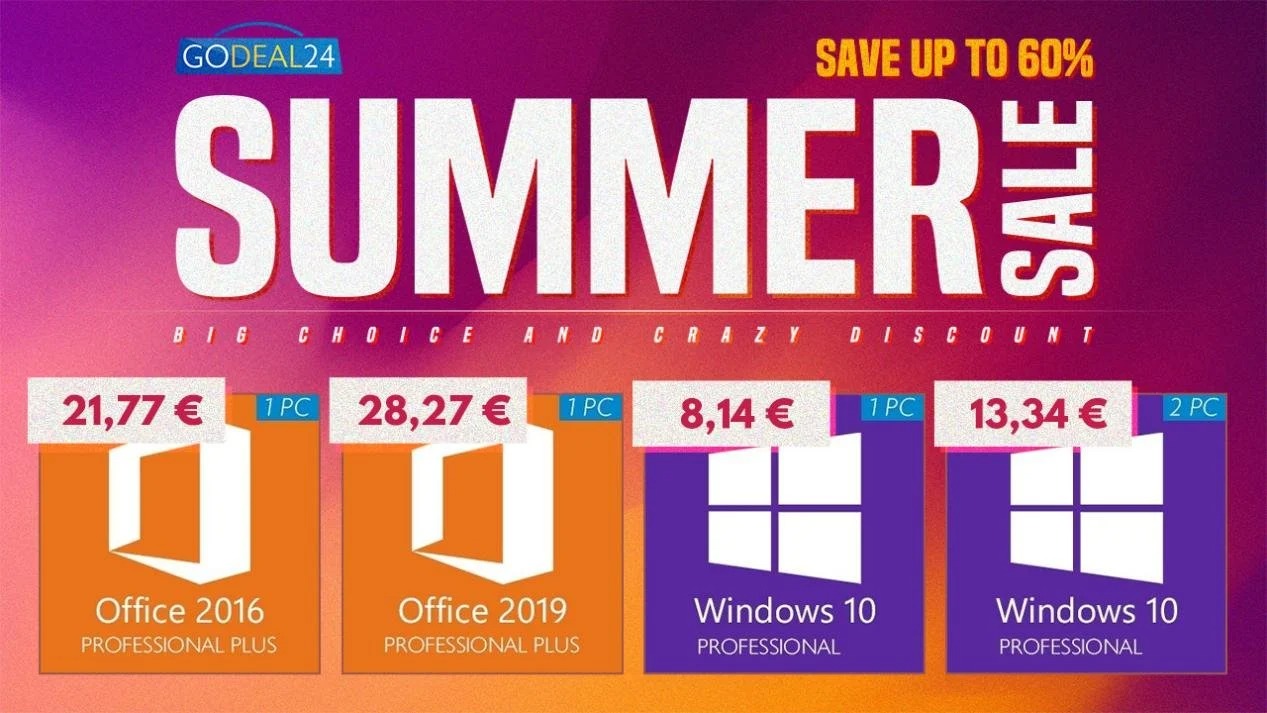 Το καλοκαίρι έρχεται με προσφορές σε Windows 10 keys από 6,67€!