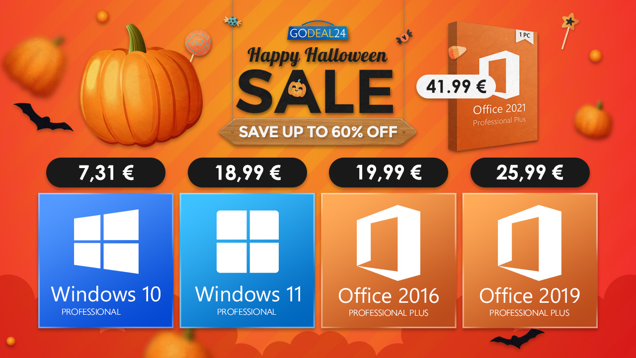 Happy Halloween προσφορές : Αποκτήστε τώρα τα Windows 10 στα 7.31 ευρώ – 60% έκπτωση σε νέο λογισμικό