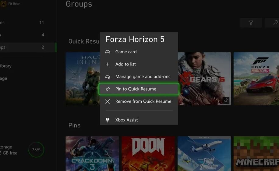 Ενημέρωση στο Xbox επιτρέπει τη μόνιμη προσθήκη παιχνιδιών στο Quick Resume