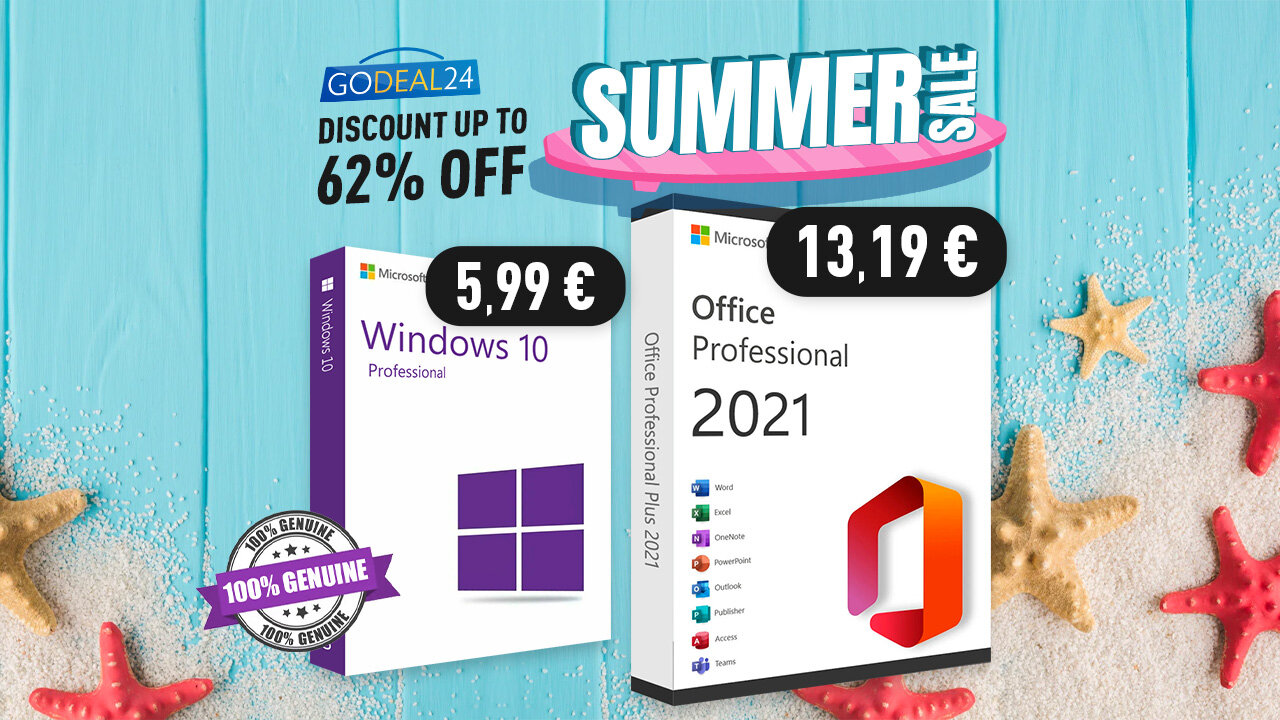 Godeal24 Summer Special Sale: Άδειες Windows 10 από €5,99!