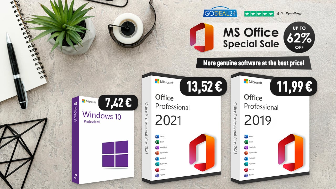 Καλά νέα! Αγοράστε το MS Office εφ' όρου ζωής από 11,99€, και γνήσια Windows από μόλις 6,14€!