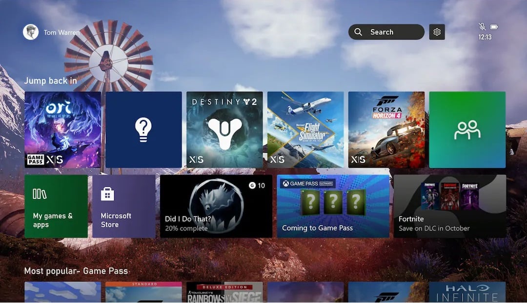 Το νέο Xbox Home UI μοιάζει σαν μία μεγάλη διαφήμιση του Game Pass