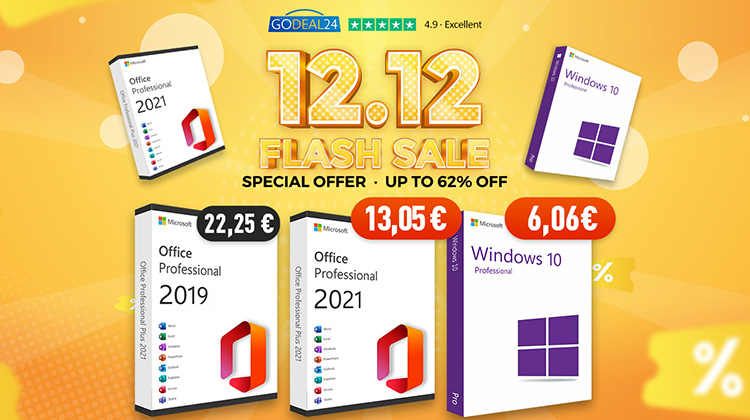 Windows 10 και Office 2021 στην καλύτερη τιμή, με περισσότερες εκπτώσεις στο Godeal24 Double 12 Deals!