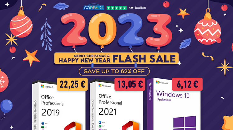 2023 New Year Sale: Windows 10 και άδεια Office από 6,12€!