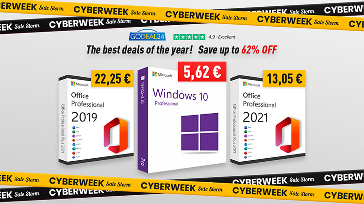 Black Friday και Cyber Week: Αποκτήστε Γνήσια Windows 10 από 5,62€ και Office 2021 από 13,05€