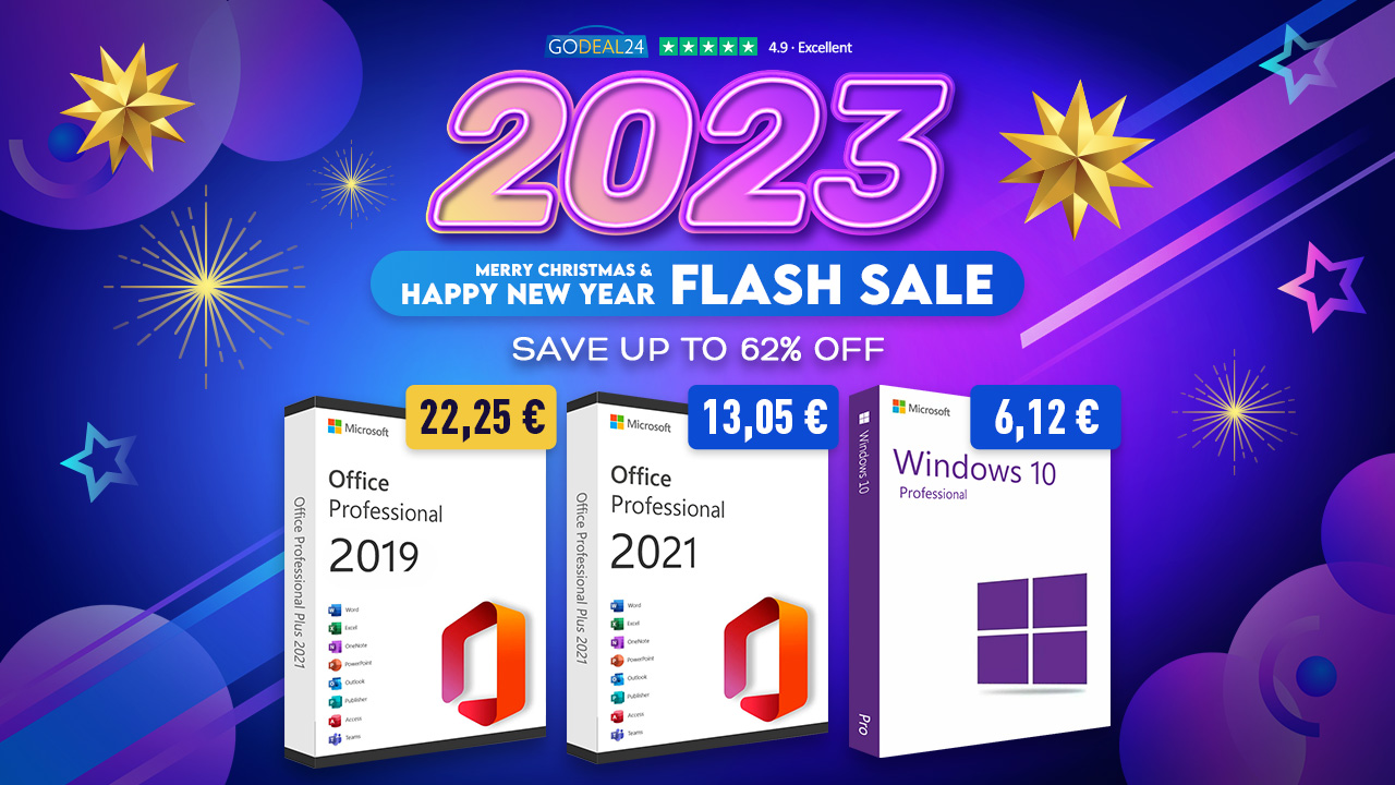 2023 New Year Sale για Office 2021 Pro, τα Windows 10 και άλλο λογισμικό για PC!
