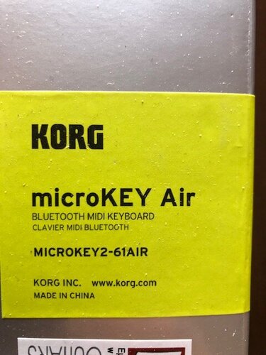 Περισσότερες πληροφορίες για "Korg Midi Keyboard microKEY Air με 61 Πλήκτρα"