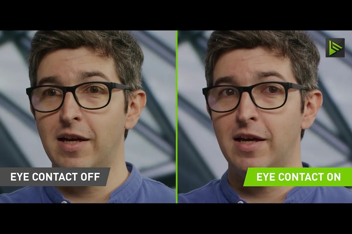 NVIDIA Broadcast will maintain eye contact even if you’re looking away from the camera – Nvidia