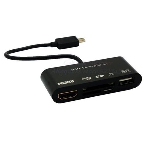 Περισσότερες πληροφορίες για "MHL Micro USB 11pin MHL to HDMI OTG Micro SD Card Reader Connection Kit HDTV Adapter"