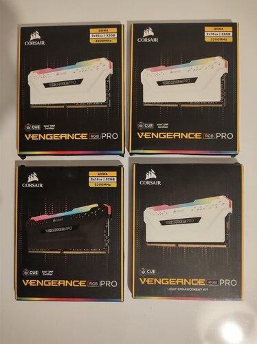 CORSAIR VENGEANCE RGB PRO 32GB (SAMSUNG B-DIE) + CORSAIR VENGEANCE RGB ...